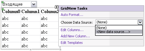 GridView. New DataSource